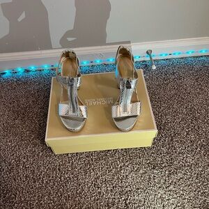 Michael Kors Shimmering Silver Heels
